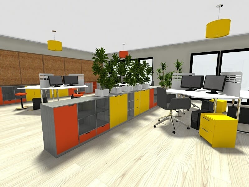 Furniture design colorful layout