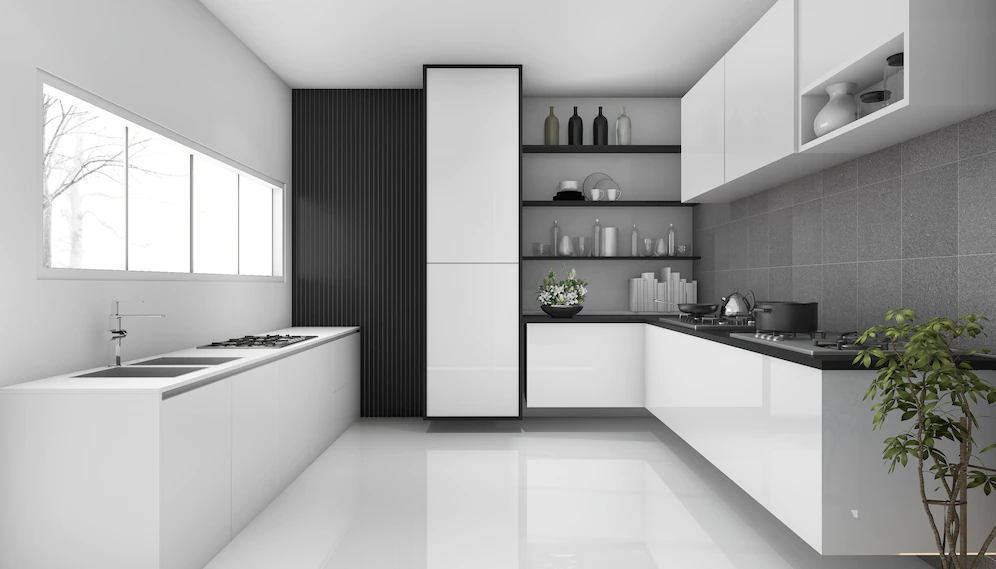 Kitchen Floor Plan in U-shape