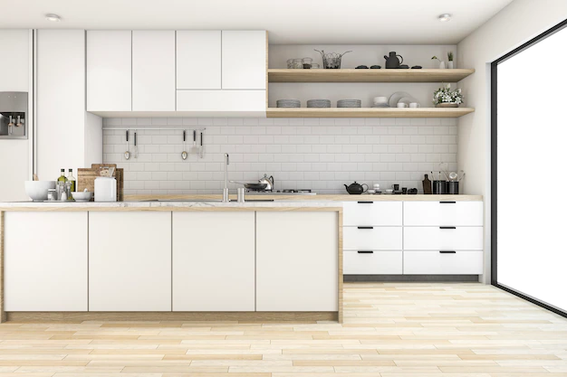 Kitchen Floor Pan in a P-Shape